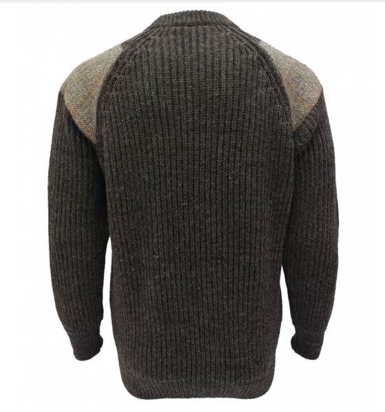 Harris Tweed Patch Crew Pullover- Outdoor Knitwear 2021