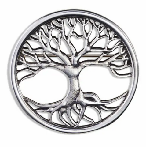 St. Justin PB810 - Tree of Life Brooch Pewter