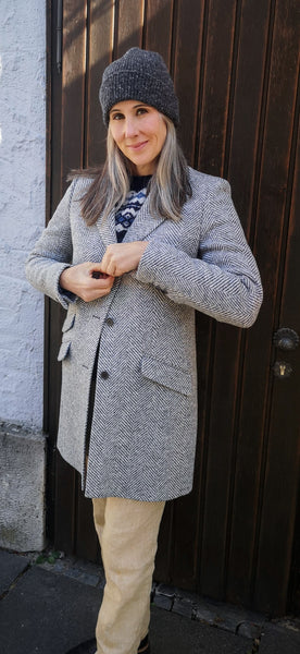 British House Women's Gehrock Tweed Herringbone Damensakko Caro
