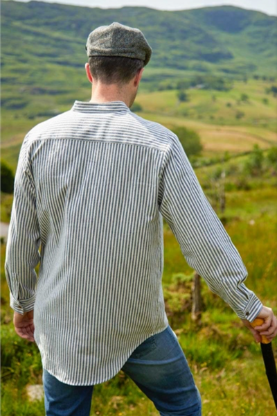 Lee Valley LVC Grandfather Shirt Flannel Blue/Cream