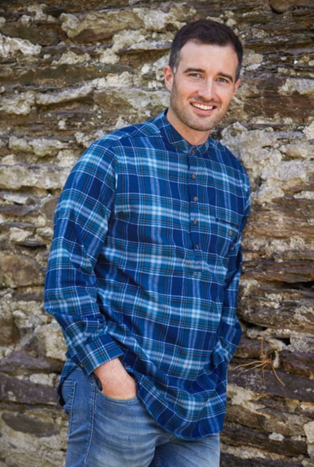 Lee Valley LV8 Grandfather Shirt Flannel Blue Check