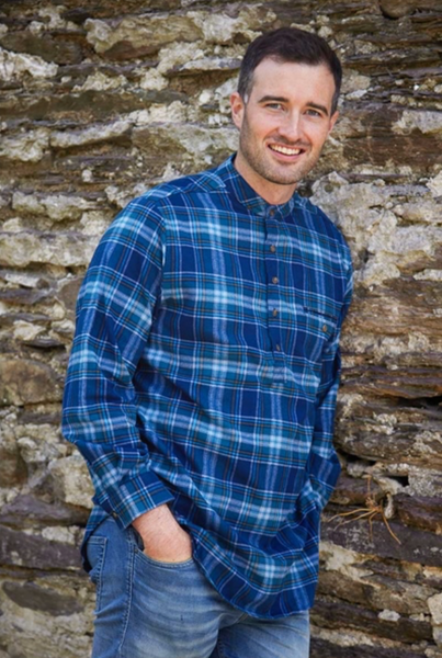 Lee Valley LV8 Grandfather Shirt Flannel Blue Check