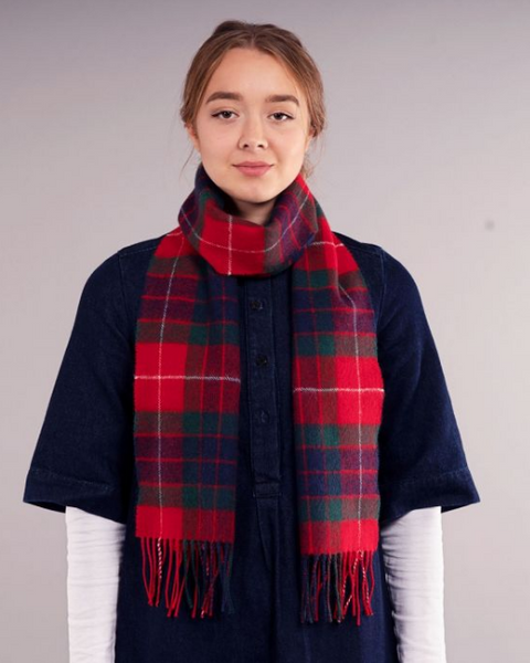 Lochcarron Tartan Scarf Fraser Red Modern