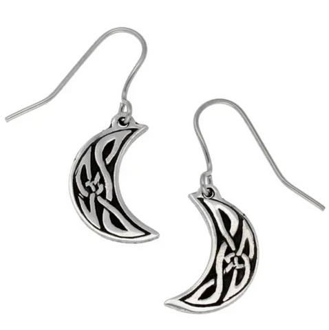 St. Justin PE1056 -Celtic Moon drop Earrings