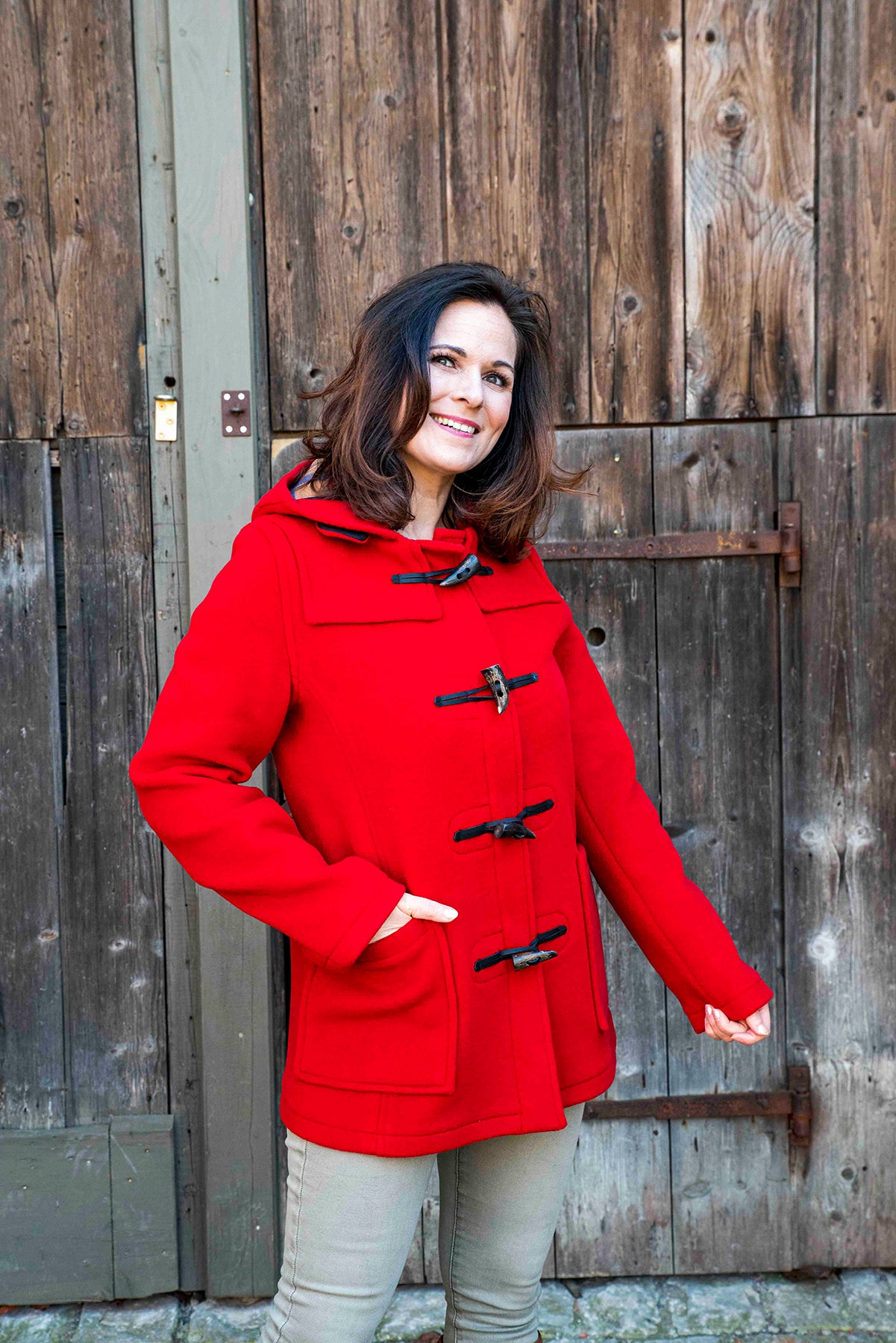 Gloverall Women's Duffle Coat Red
