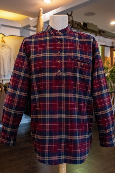 Lee Valley LV10 Grandfather Shirt Flannel Navy-Red Check